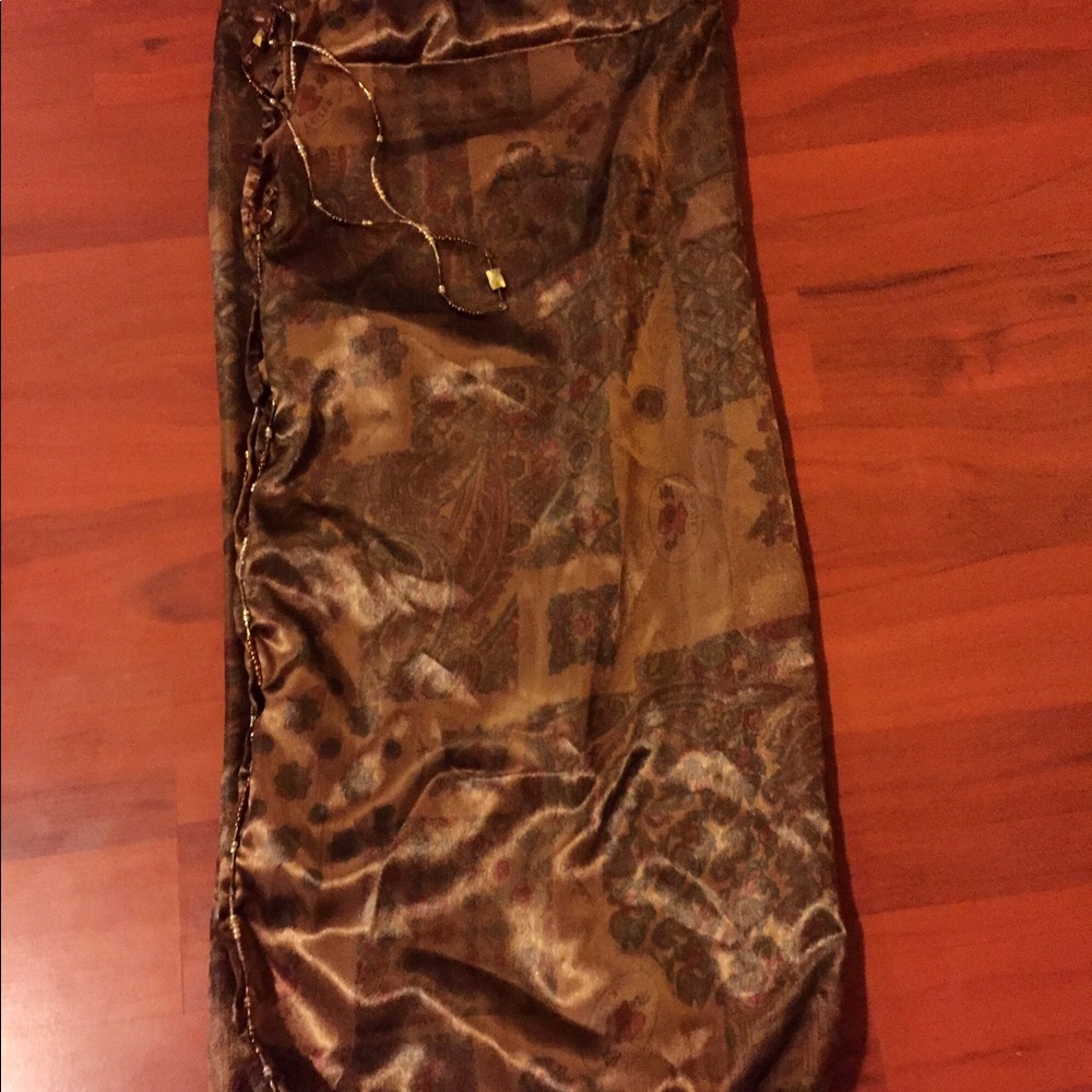 Beautiful Italian Silk/Hand Beaded Wrap Skirt